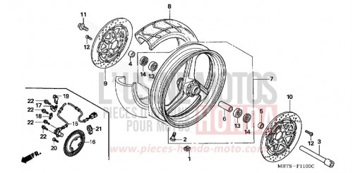 ROUE AVANT XL1000V4 de 2004